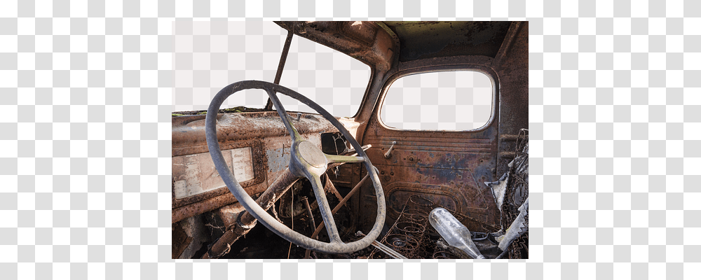Truck Transport, Steering Wheel, Machine, Rust Transparent Png
