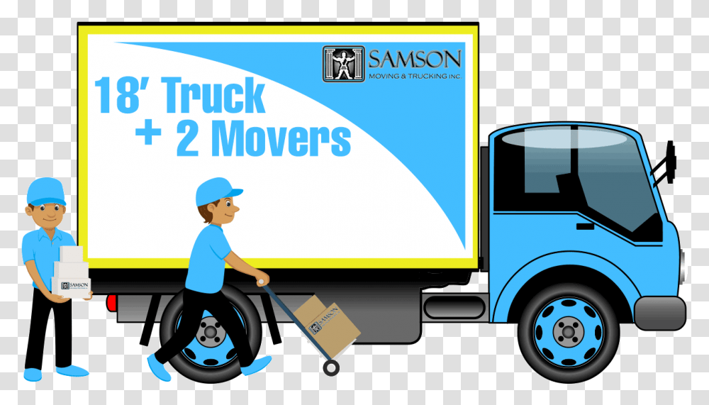 Truck 2movers Commercial Vehicle, Person, Chair, Transportation, Carton Transparent Png