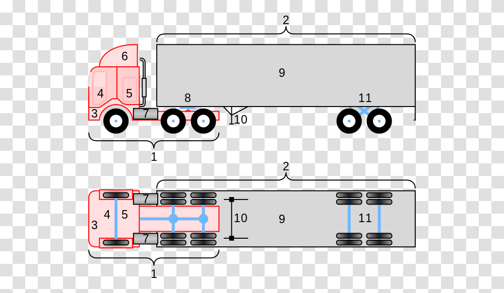 Truck And Trailer Diagram, Plot, Architecture Transparent Png