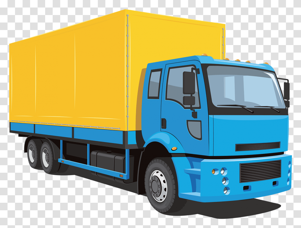 Truck Background Truck, Vehicle, Transportation, Moving Van, Trailer Truck Transparent Png