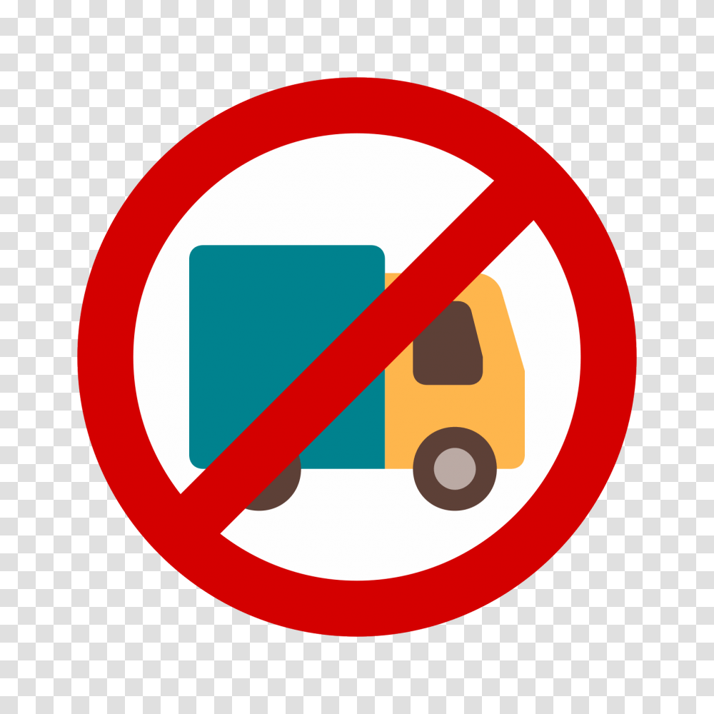 Truck Ban Icon, Sign, Road Sign, Stopsign Transparent Png