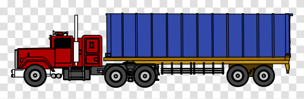 Truck Clipart Animated For Free Download On Mbtskoudsalg, Trailer Truck, Vehicle, Transportation, Fire Truck Transparent Png