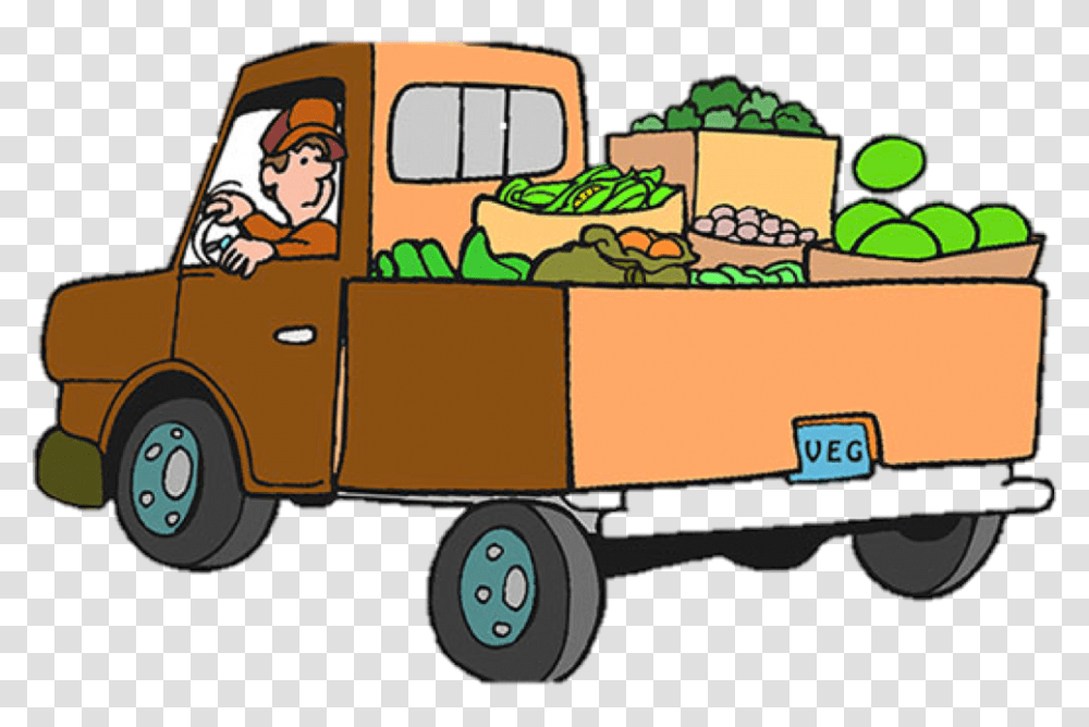 Truck Clipart Farm Truck, Transportation, Vehicle, Wheel, Carton Transparent Png