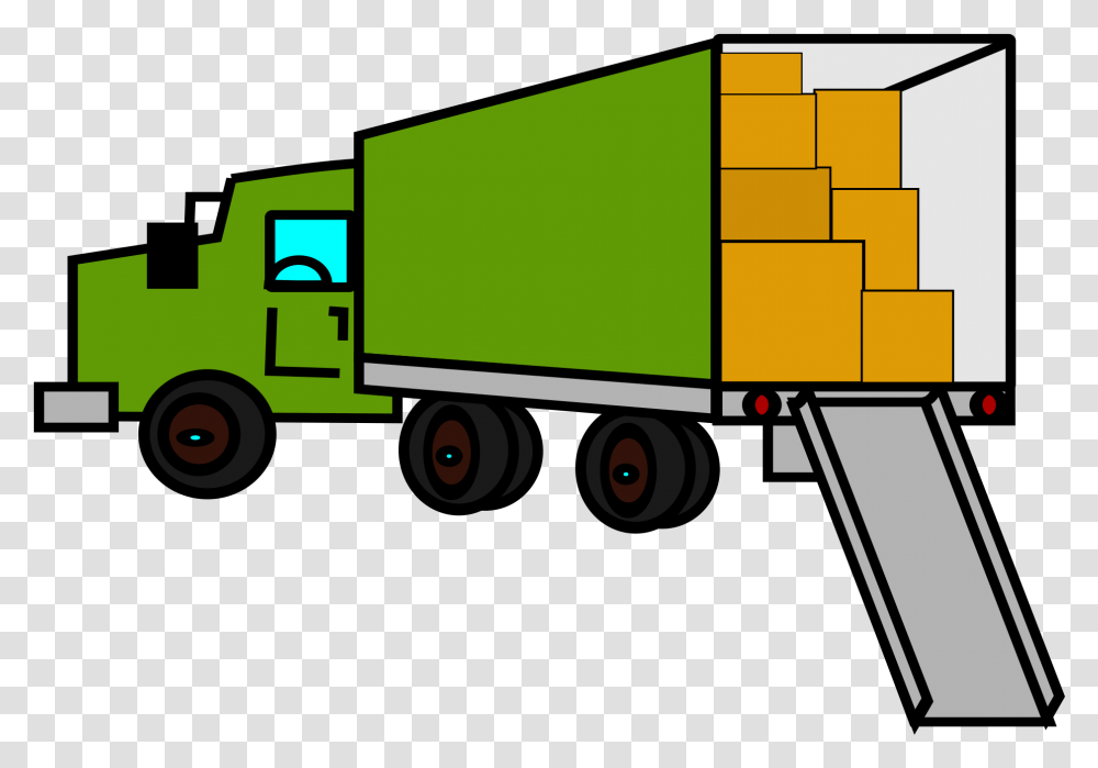 Truck Clipart, Trailer Truck, Vehicle, Transportation Transparent Png