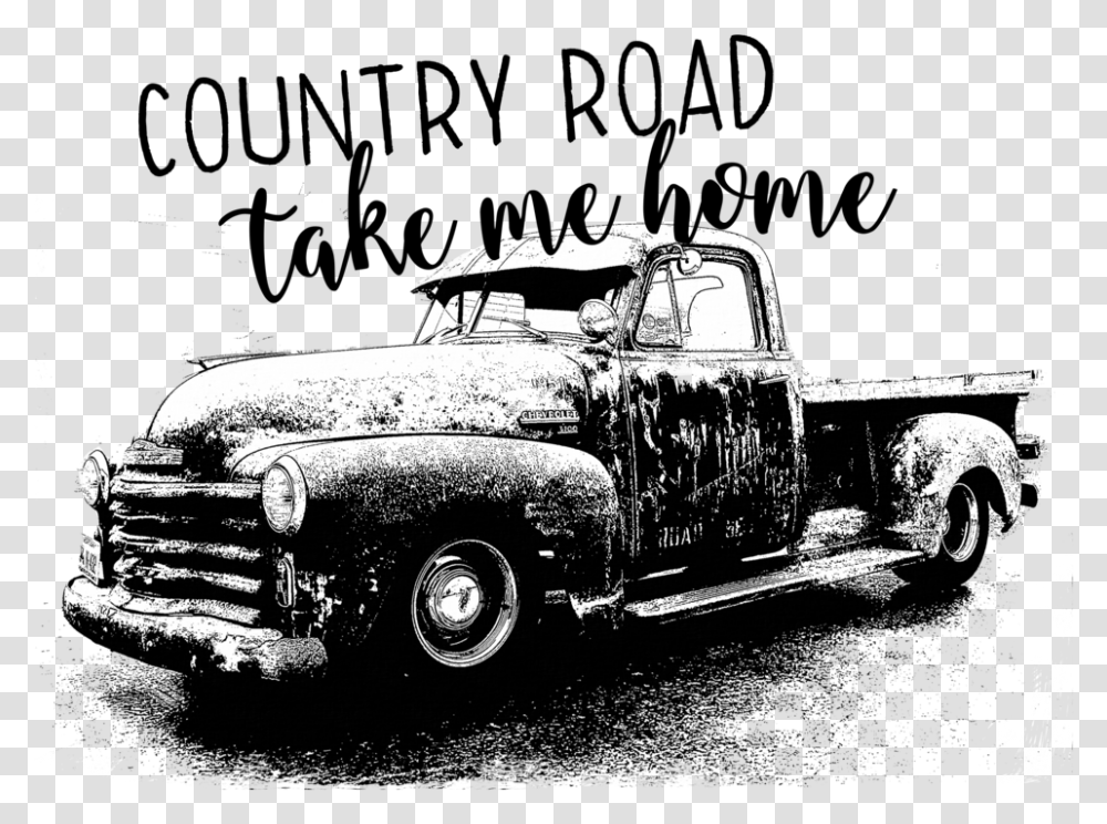 Truck Country Roads Take Me Home, Vehicle, Transportation, Pickup Truck, Car Transparent Png