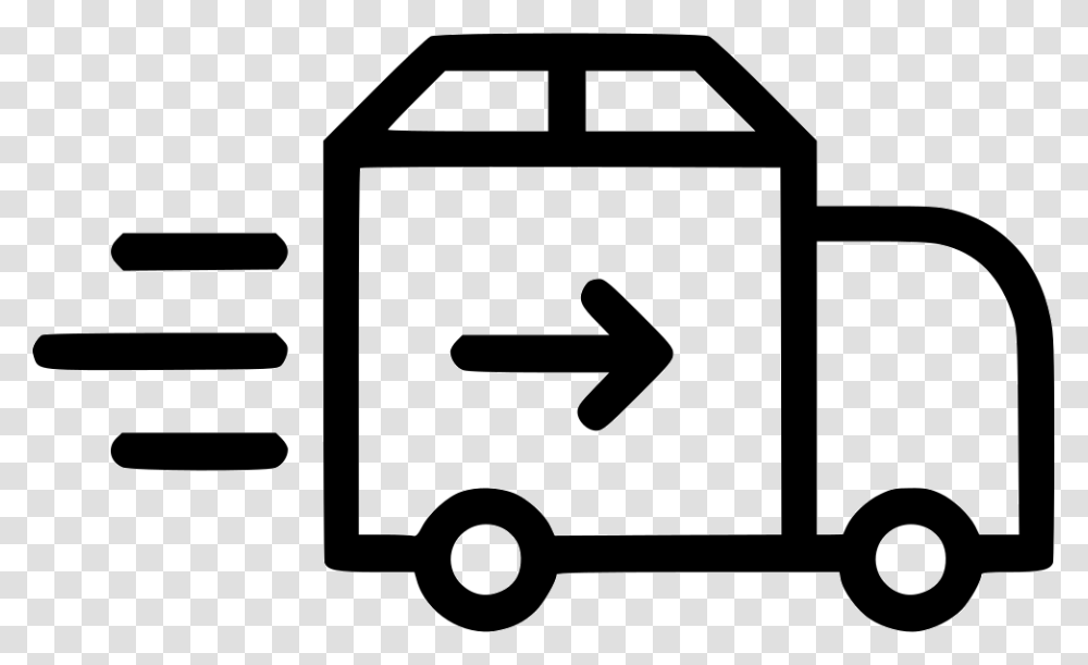 Truck Delivery Shipping Van Import Arrow Delivery Icon White, Lawn Mower, Tool, Sign Transparent Png