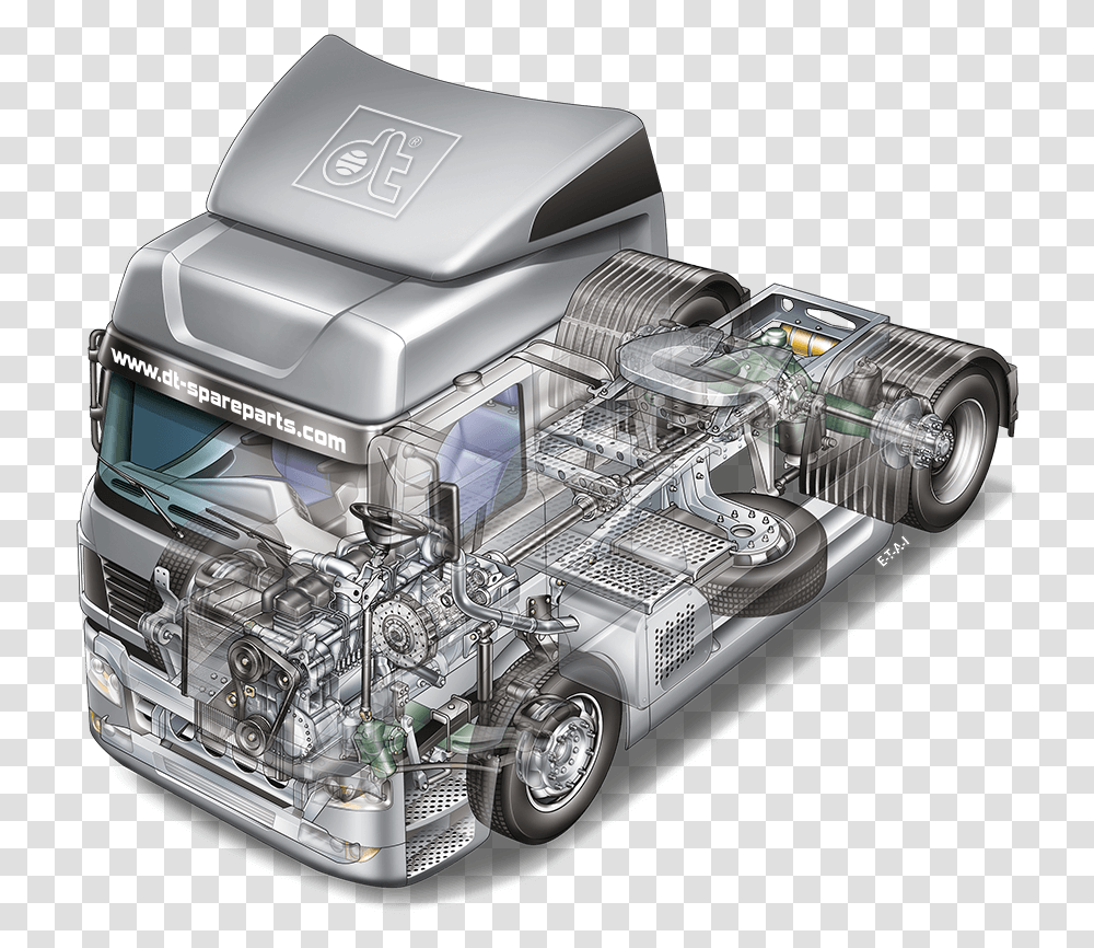 Truck Diesel Technic, Engine, Motor, Machine, Car Transparent Png