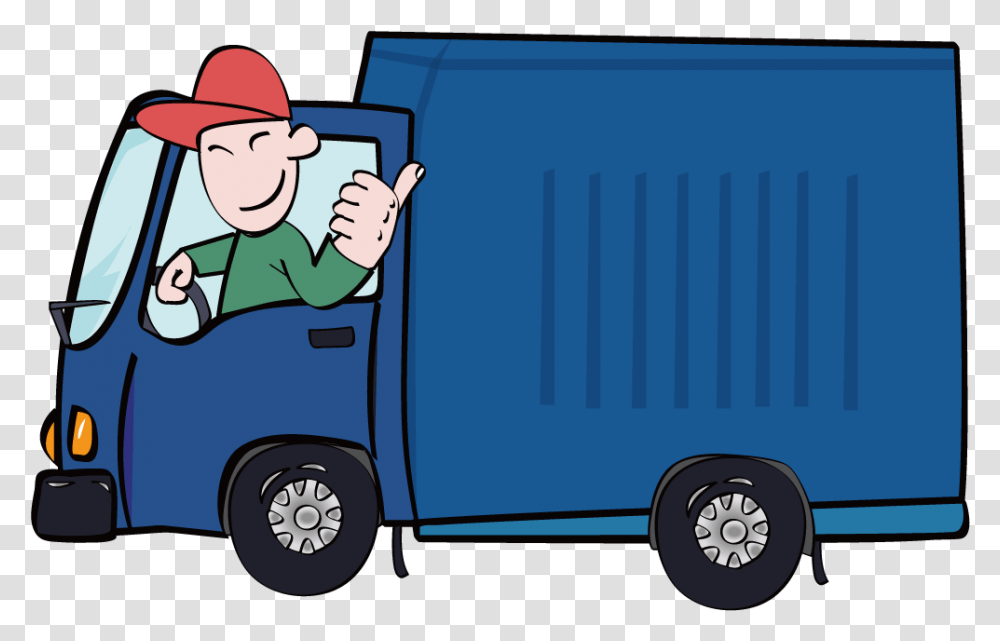 Truck Driver Clipart Truck Driver Clipart, Moving Van, Vehicle, Transportation, Box Transparent Png