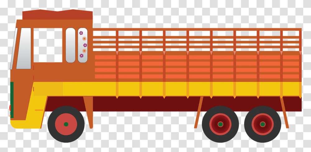 Truck, Fire Truck, Vehicle, Transportation, Fence Transparent Png