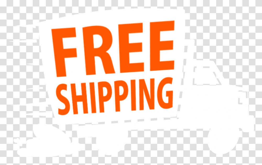 Truck Free Shipping Orangetext Illustration, Number, First Aid, Transportation Transparent Png
