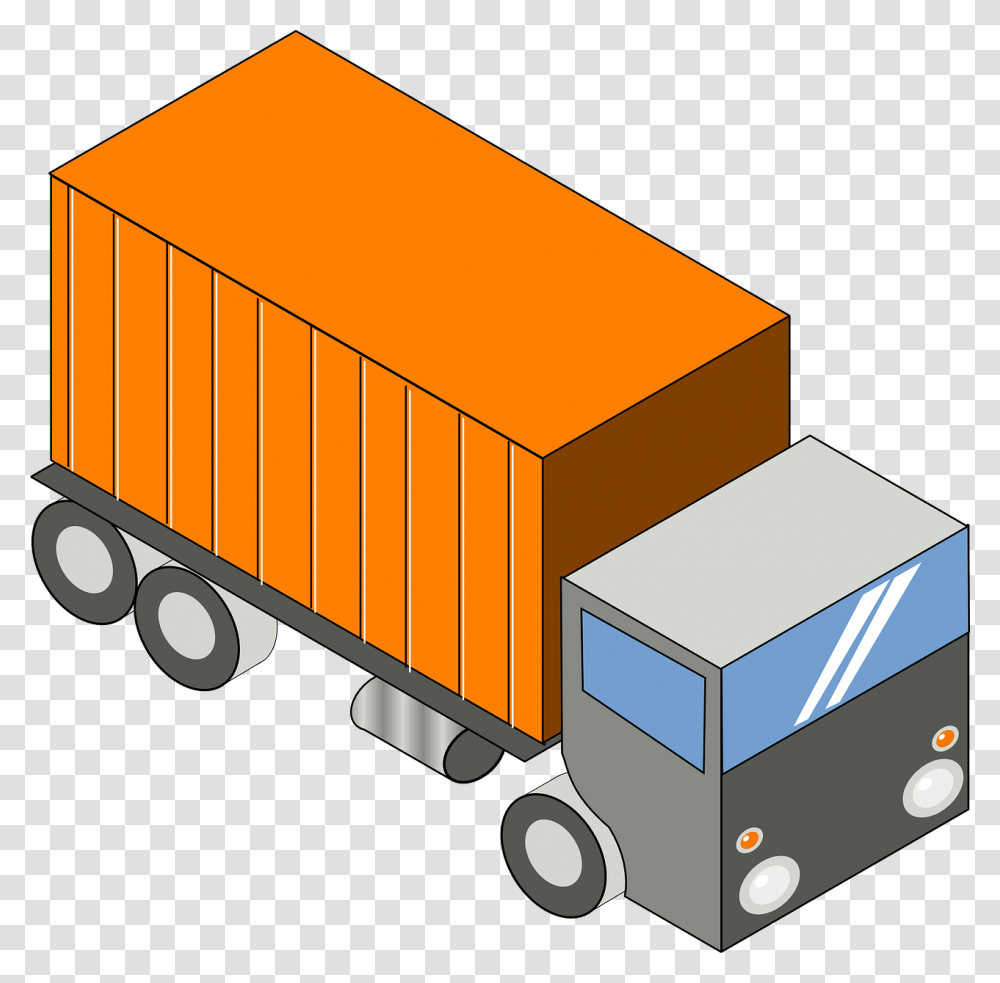 Truck Lorry Transportation Container Vehicle Camion Clipart, Trailer Truck, Shipping Container, Freight Car, Box Transparent Png