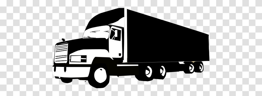 Truck Silhouette Clip Art, Moving Van, Vehicle, Transportation, Trailer Truck Transparent Png