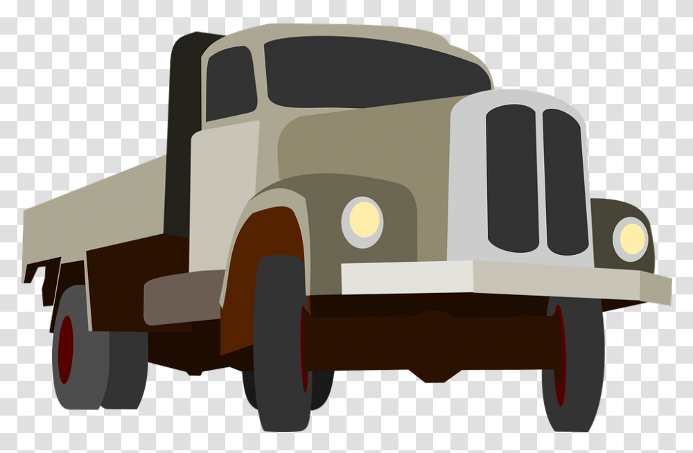 Truck Traffic Cargo Goods Grey Auto Machine Truck, Furniture, Couch, Vehicle, Transportation Transparent Png