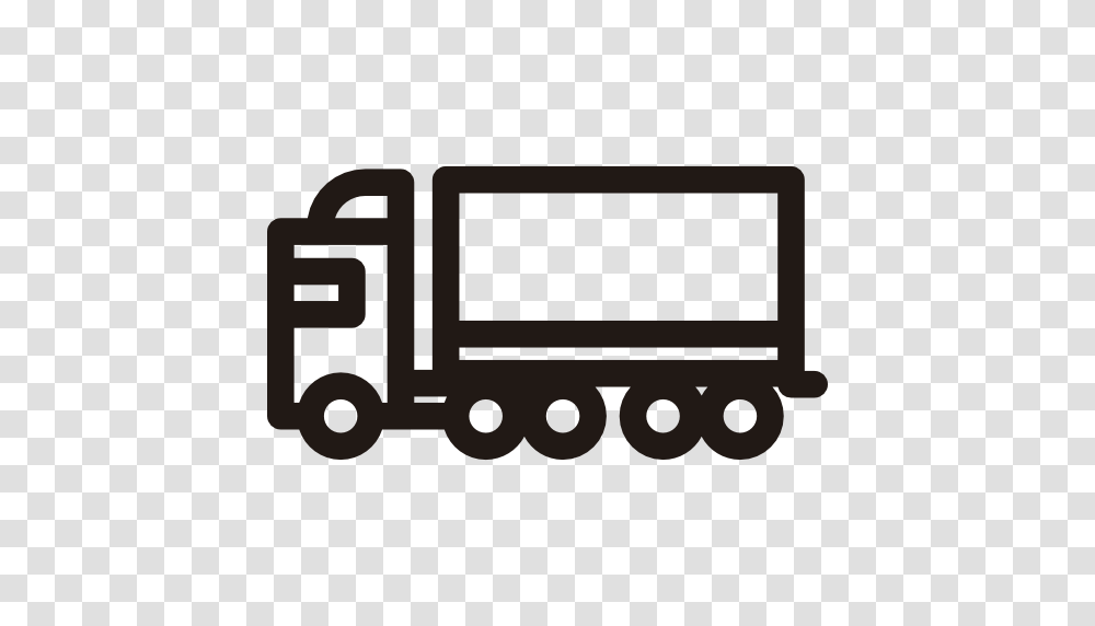 Truck Trailer Simple, Vehicle, Transportation, Van, Wheel Transparent Png