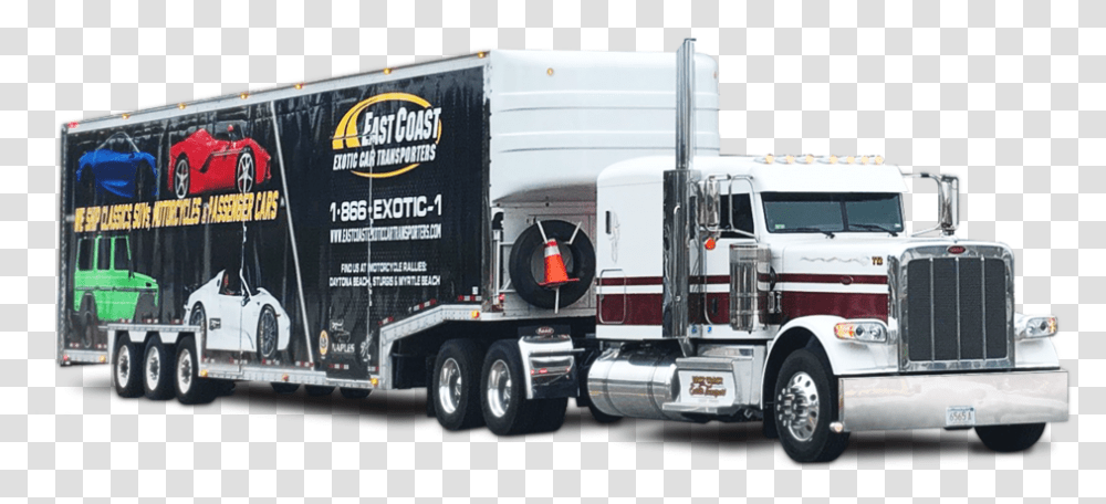 Truck Trailer Truck, Vehicle, Transportation, Moving Van, Bumper Transparent Png