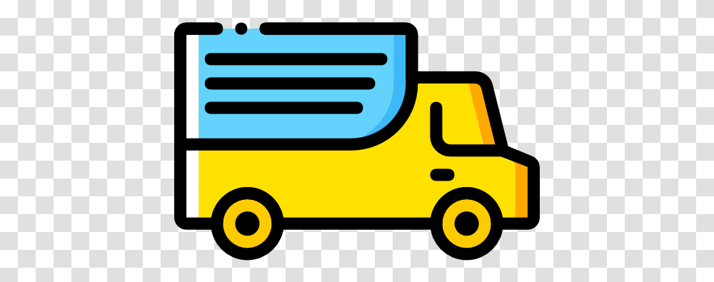 Truck Transport Vehicle Automobile Delivery Cargo Simple Car Outline For Kids, Transportation, Van, Bus, Moving Van Transparent Png