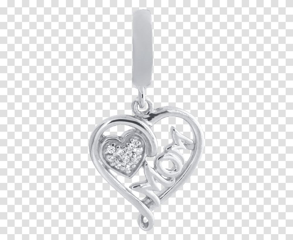 True Definition Mom Heart Charm With Diamonds Sterling Solid, Pendant, Accessories, Accessory, Jewelry Transparent Png