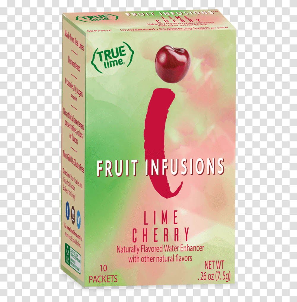 True Lime Fruit Infusions Cherry Citrus, Poster, Advertisement, Novel, Book Transparent Png