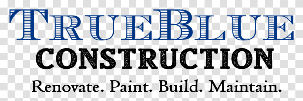 Trueblue Construction Electric Blue, Logo, Word Transparent Png