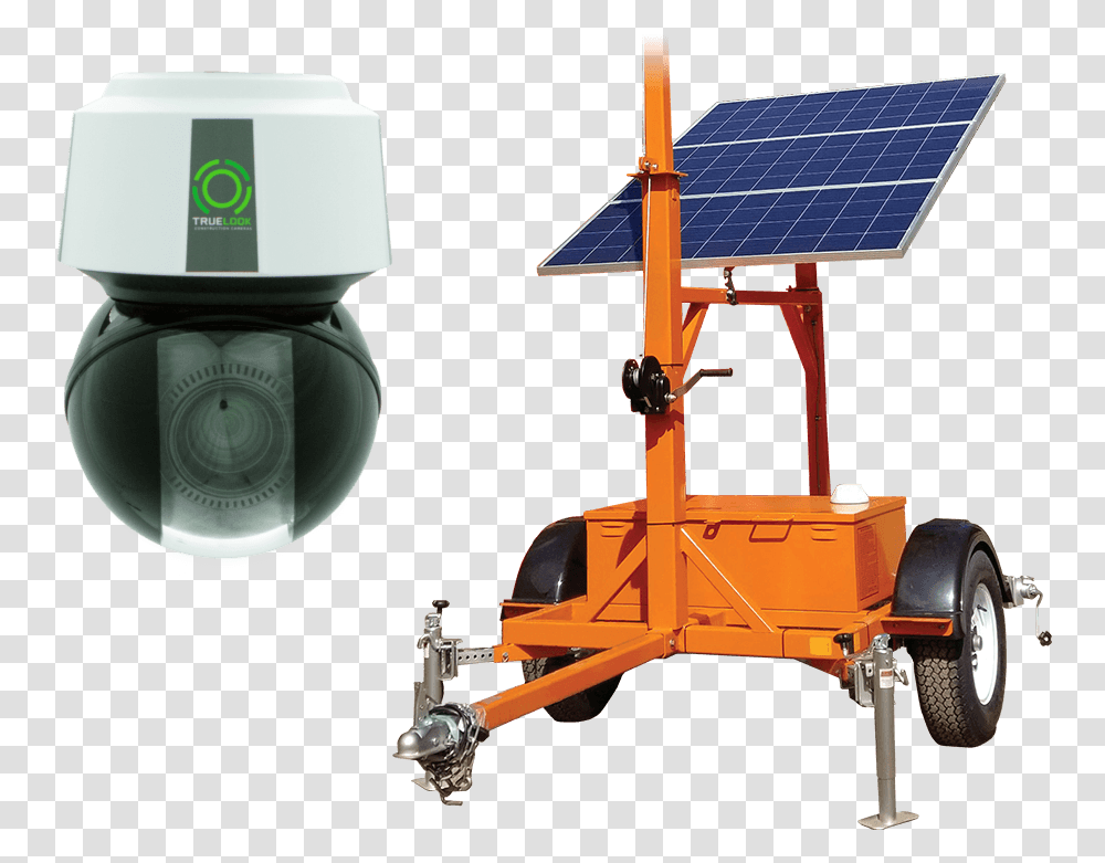 Truelook Mobile Trailer Construction Site Camera Trailer, Robot, Solar Panels, Electrical Device, Machine Transparent Png