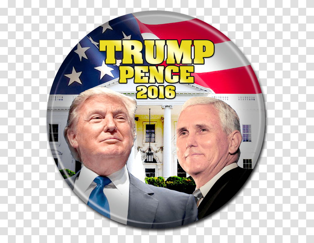 Trump 2016 Button, Person, Human, Disk, Tie Transparent Png