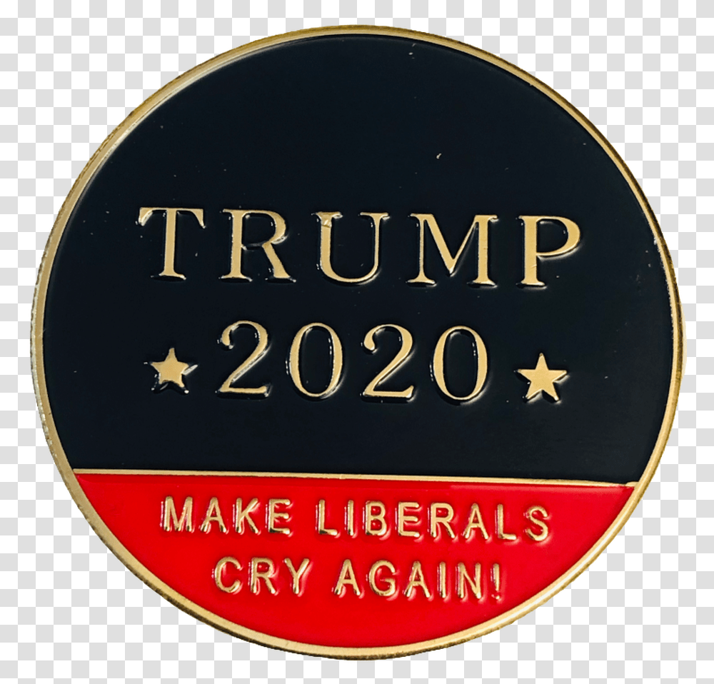 Trump 2020 Make Them Cry Again Coin Label, Logo, Symbol, Trademark, Word Transparent Png