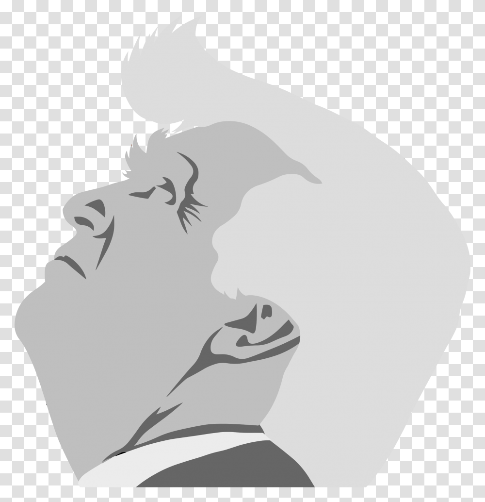 Trump Black And White Face, Apparel, Head, Hat Transparent Png