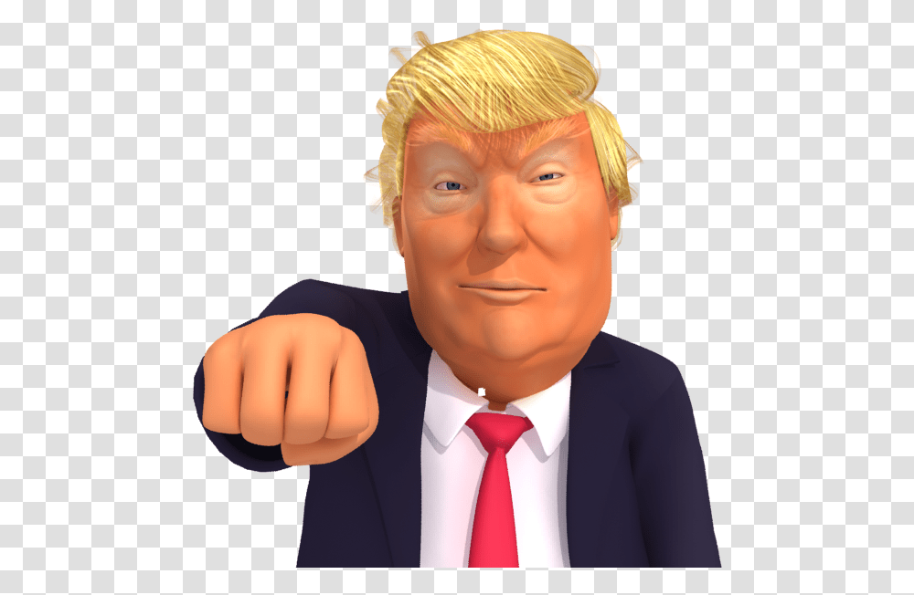 Trump Caricature, Tie, Accessories, Person, Head Transparent Png