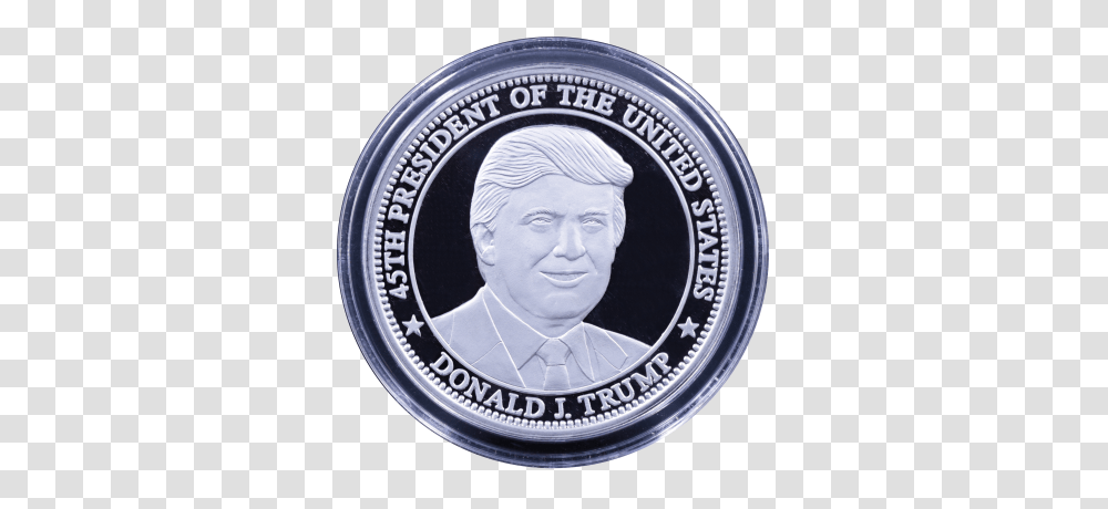 Trump Coin Trump Coin, Person, Human, Money, Nickel Transparent Png