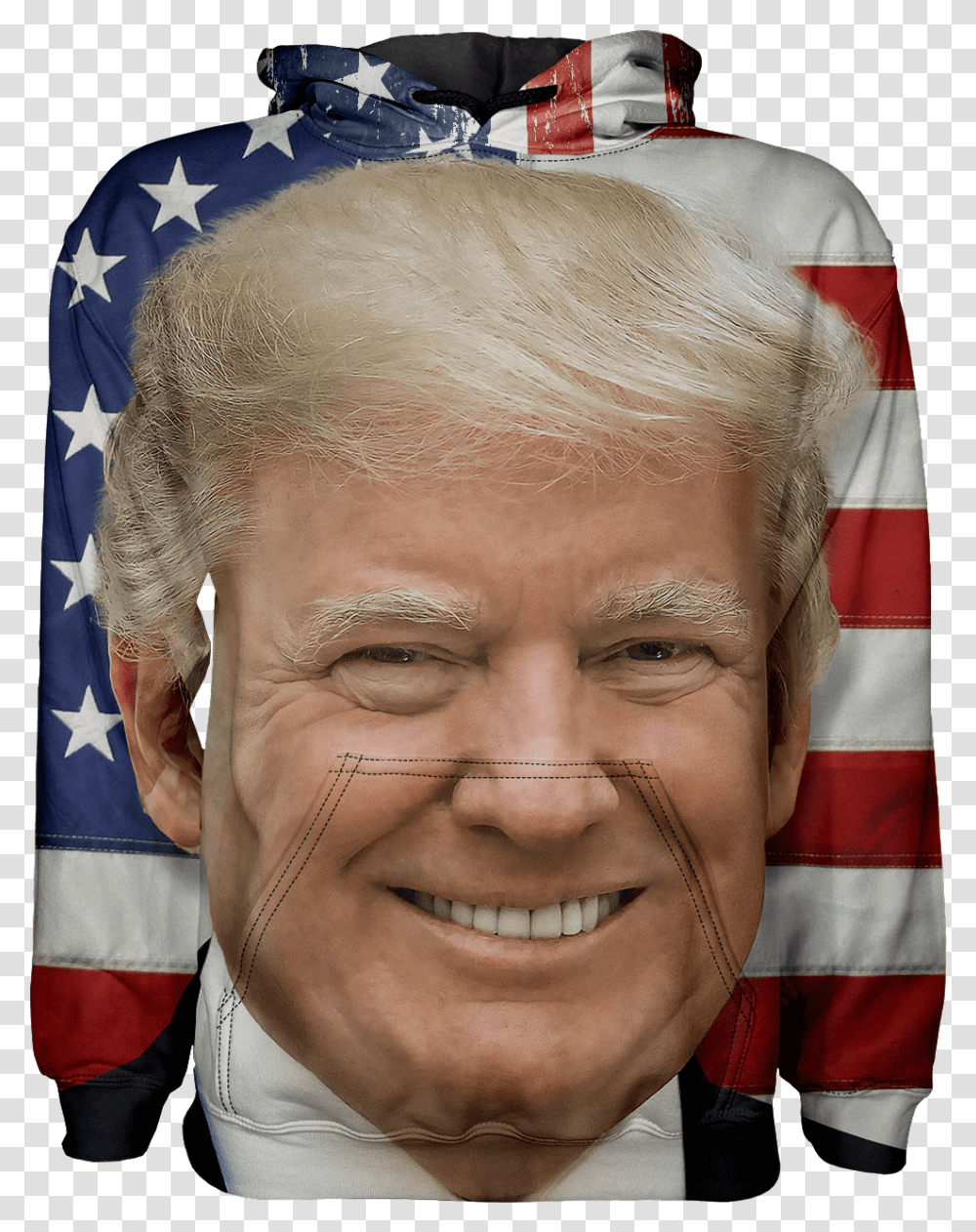 Trump Face, Flag, Person, Human Transparent Png