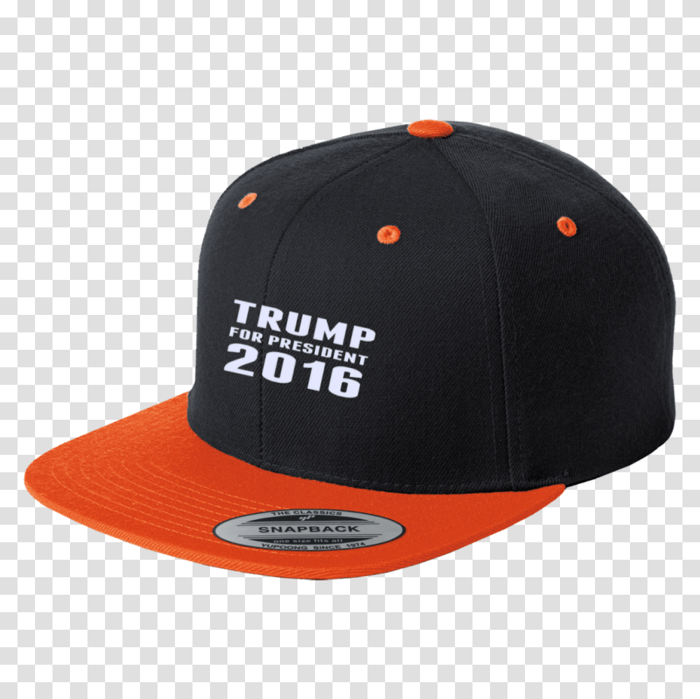 Trump Flat Bill High Profile Snapback Hat Hats, Baseball Cap, Apparel Transparent Png
