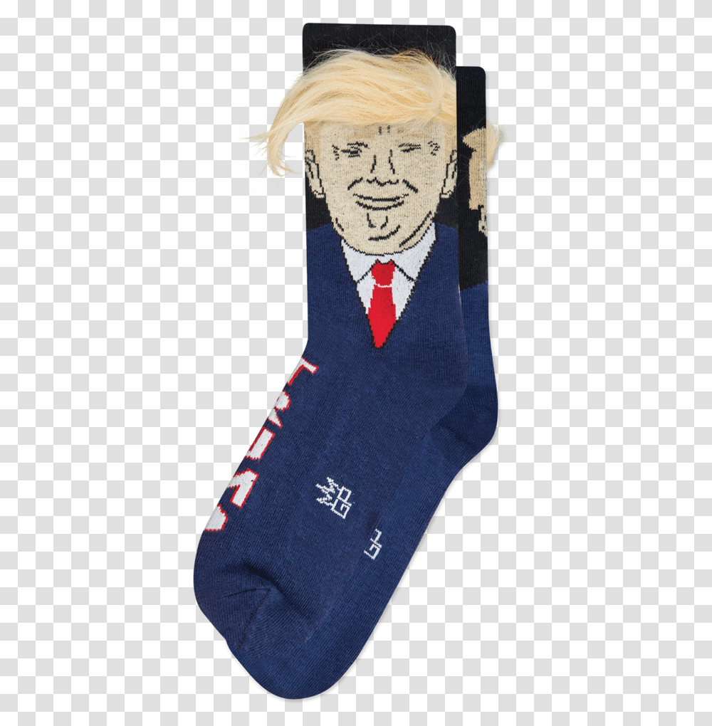 Trump Hair Dress Crew Socks Governor Of Louisiana Trump Socks, Apparel, Person, Human Transparent Png