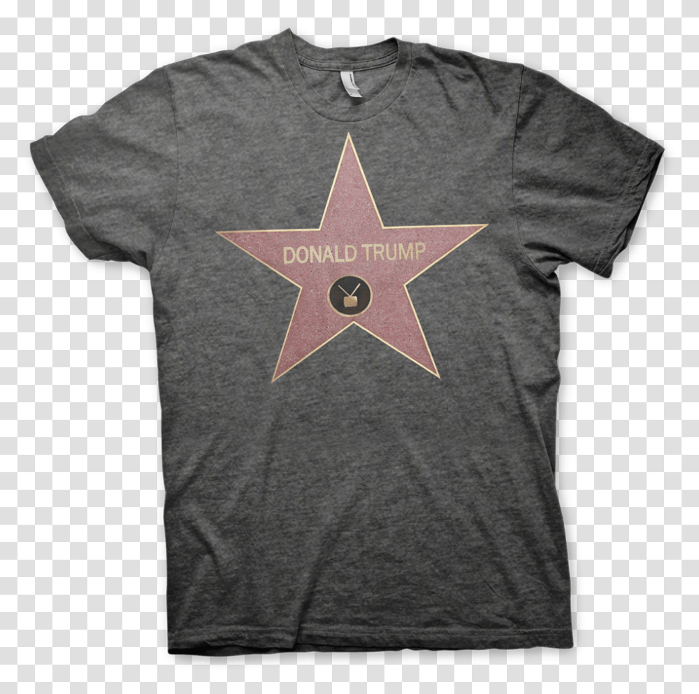 Trump Hollywood Star T Shirt, Apparel, Star Symbol Transparent Png