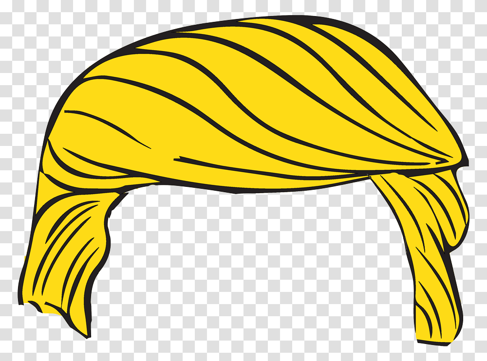 Trump Logo Donald Trump Hair Clipart, Banana, Fruit, Plant, Food Transparent Png
