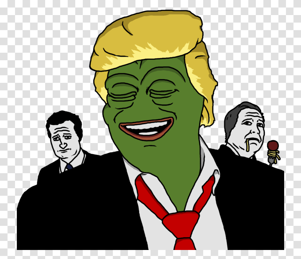 Trump Pepe Laughing, Tie, Accessories, Person, Human Transparent Png