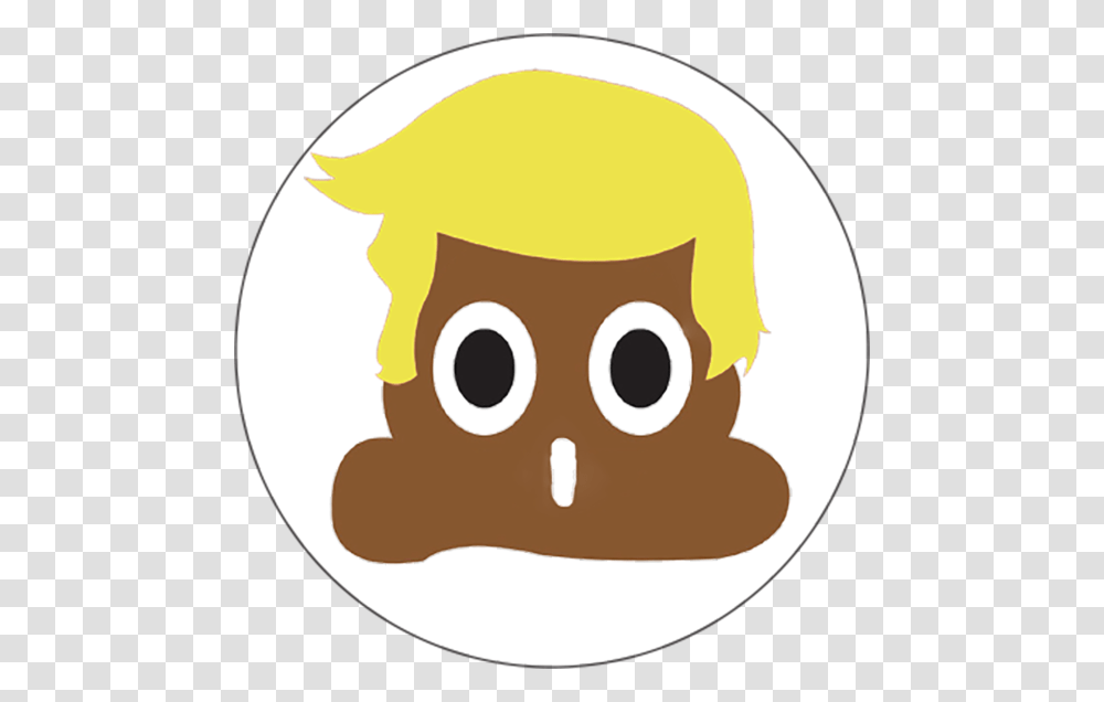 Trump Poop Emoji Button Poop Emoji, Label, Food, Sticker Transparent Png