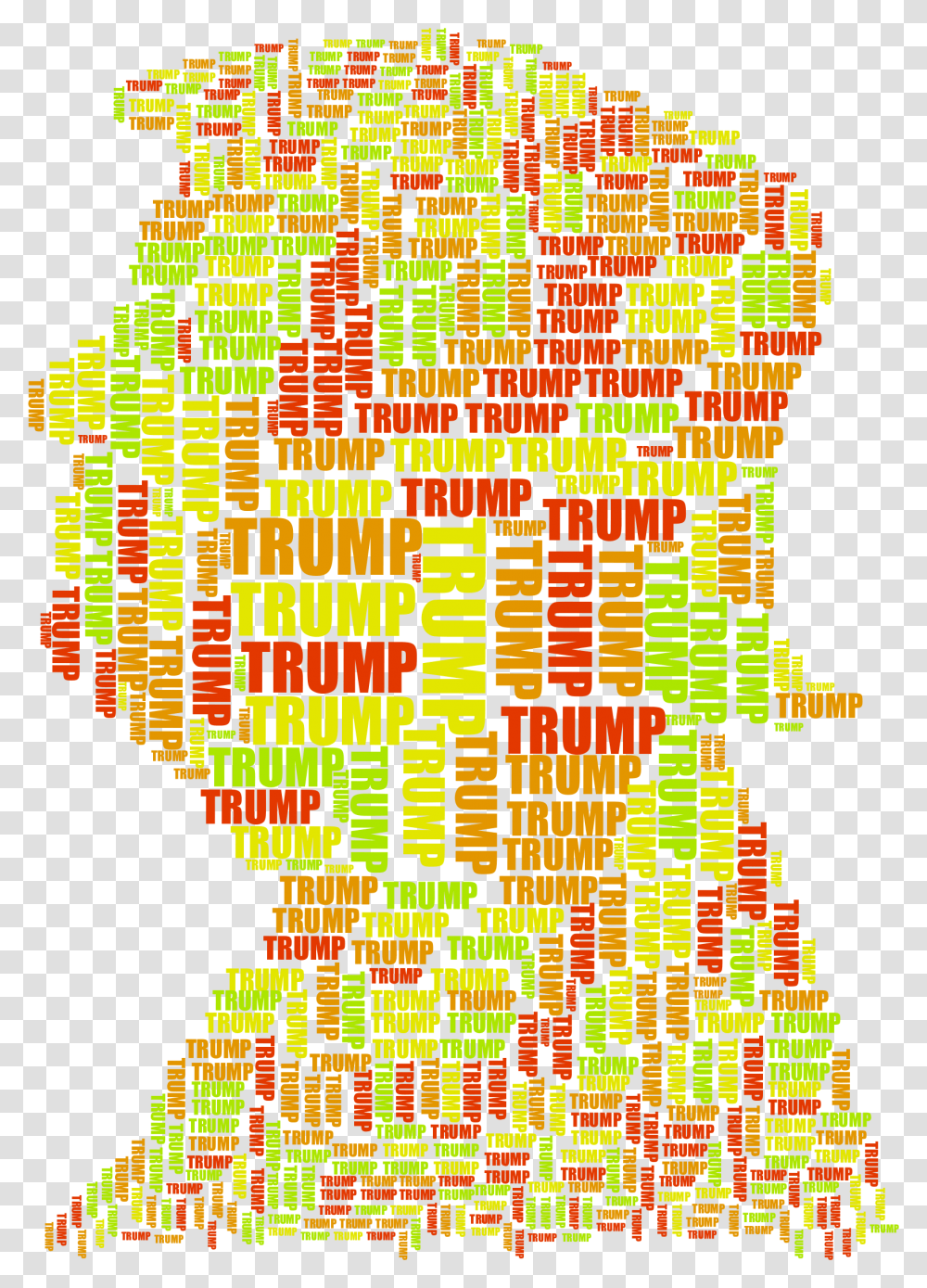 Trump Profile Word Cloud No Background Clip Arts Trump Fonts, Pattern, Maze, Labyrinth Transparent Png