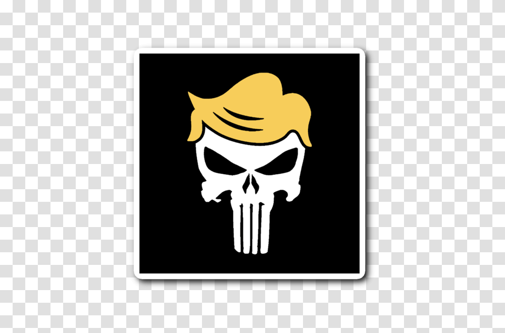 Trump Punisher Sticker The Maga Shop, Label, Pirate, Hat Transparent Png