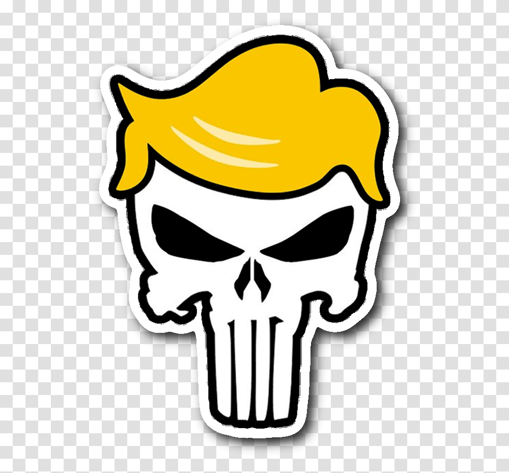Trump Punisher Sticker Trump Punisher Skull, Label, Stencil Transparent Png