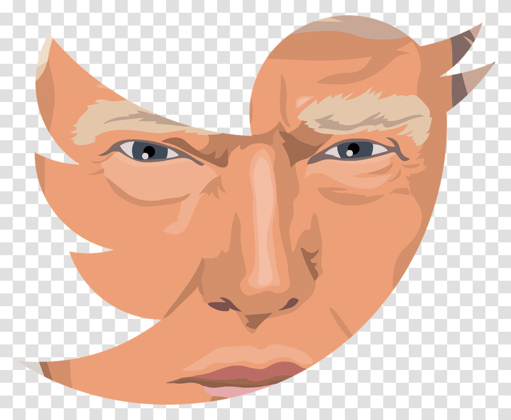 Trump's Tweets Brand Mark Logo Examples, Face, Person, Smile, Head Transparent Png