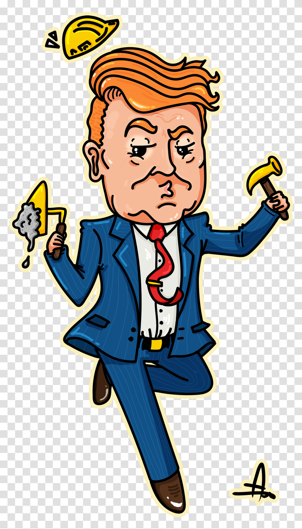 Trump San Character Design On Behance, Person, Finger, Hand, Performer Transparent Png