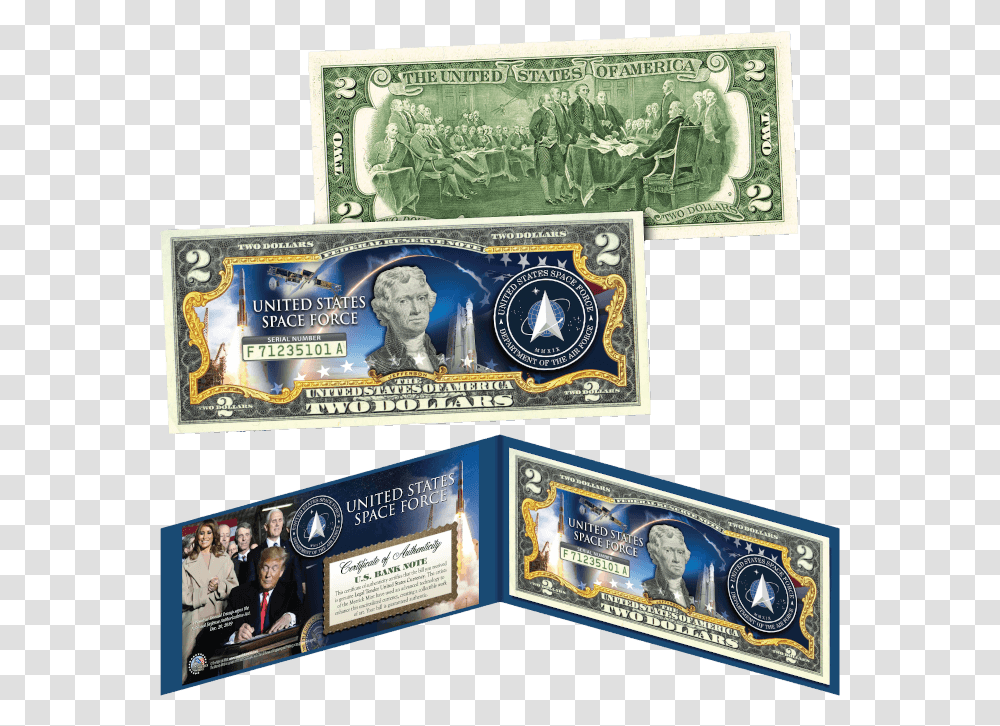 Trump Space Force 2 Bill Space Force 2 Bill, Person, Human, Money, Dollar Transparent Png
