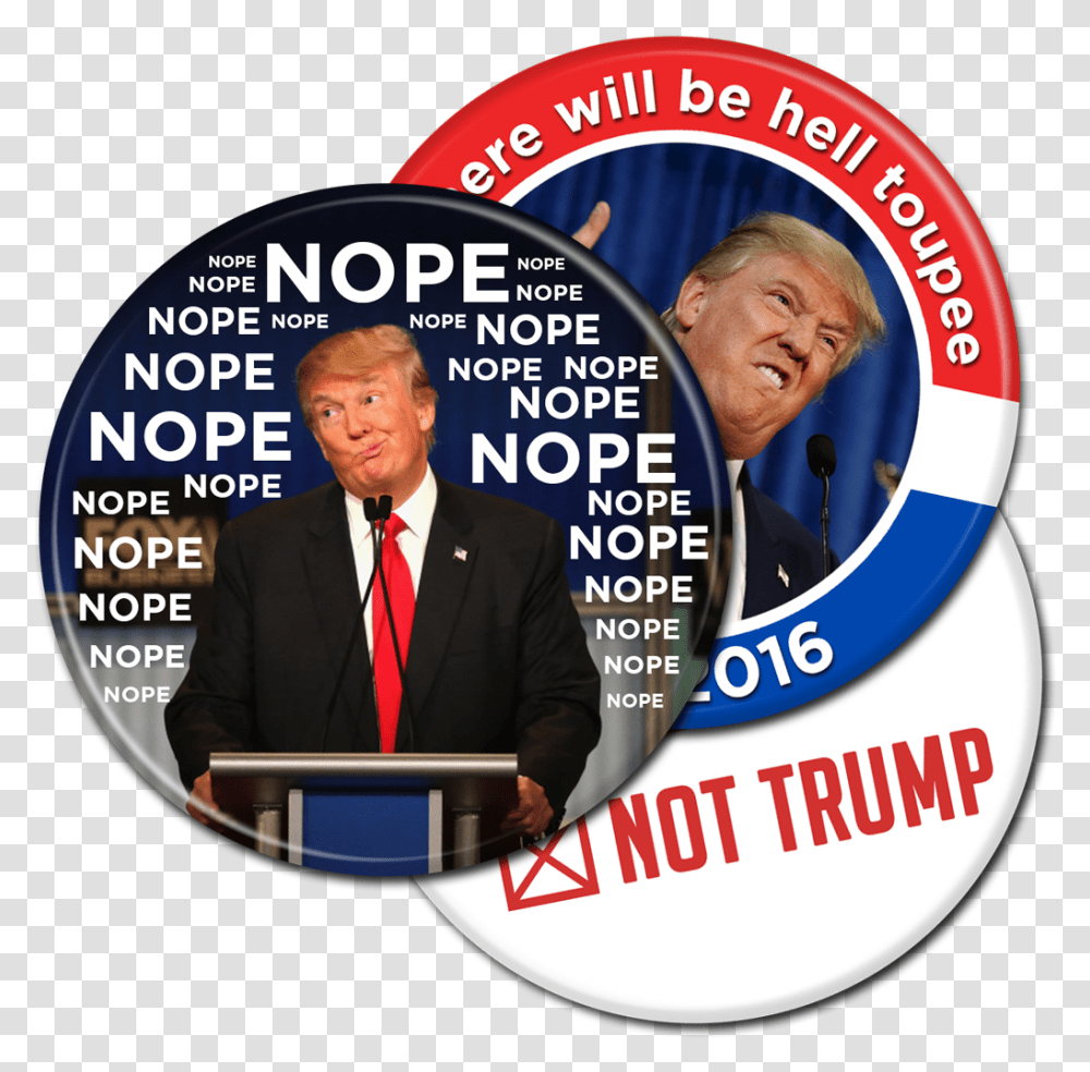 Trump Toupee Emblem, Person, Human, Crowd, Suit Transparent Png