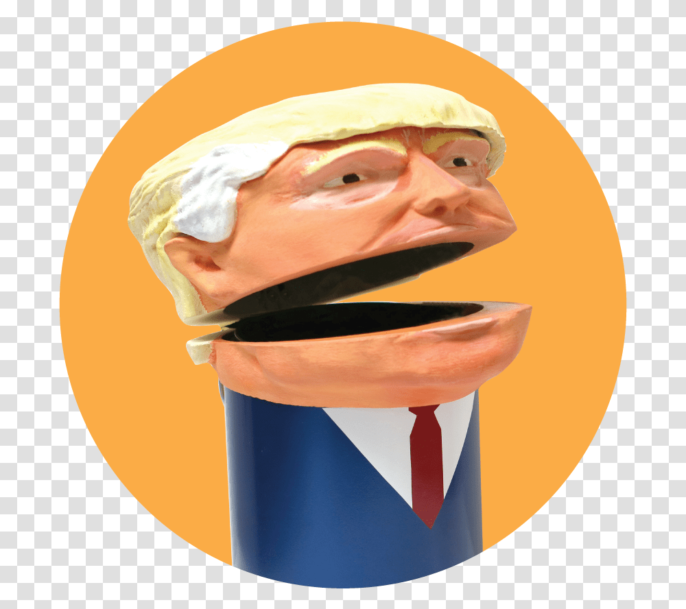 Trump Trash Can, Head, Person, Human Transparent Png