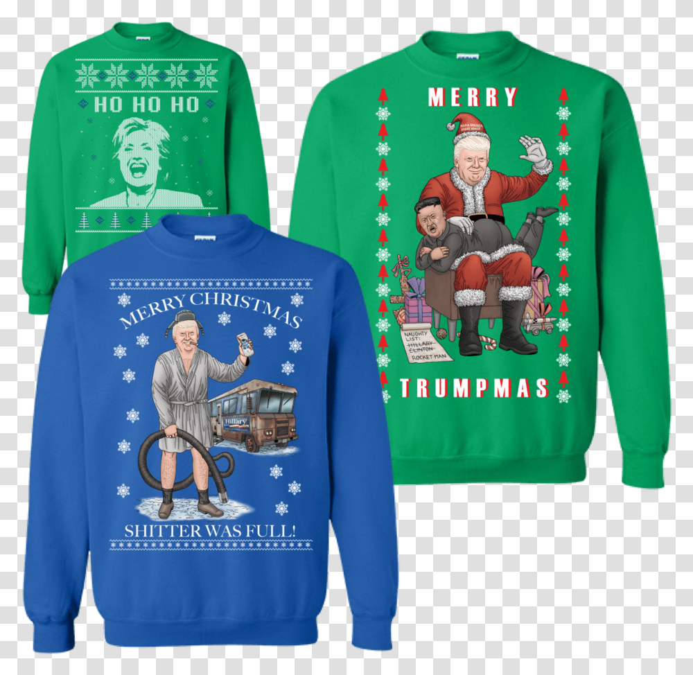 Trump Ugly Sweater, Apparel, Sleeve, Long Sleeve Transparent Png