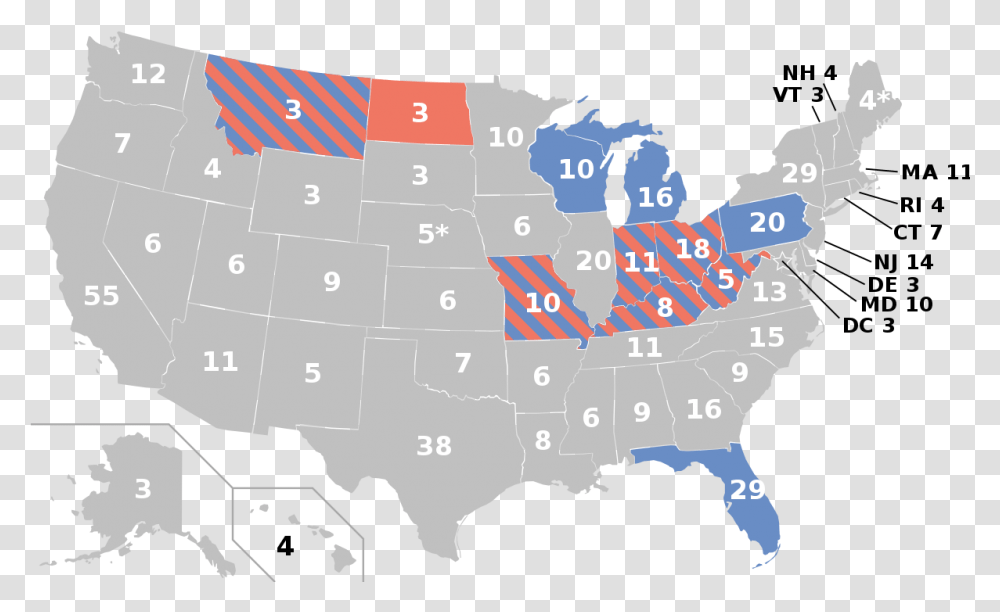 Trump Vs Warren Polls, Map, Diagram, Plot, Atlas Transparent Png