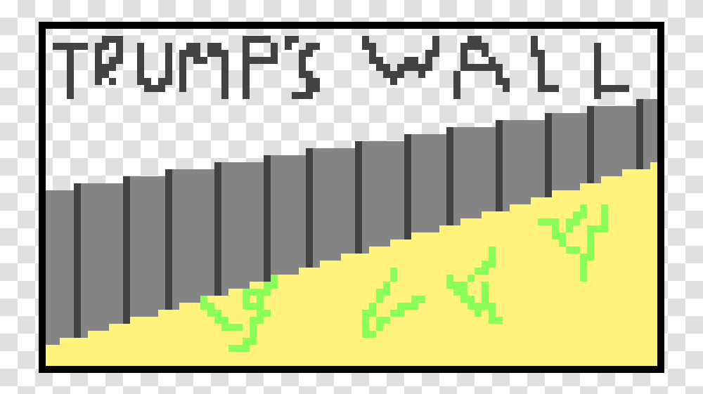 Trump Wall Pixel Art, Minecraft, Mat Transparent Png