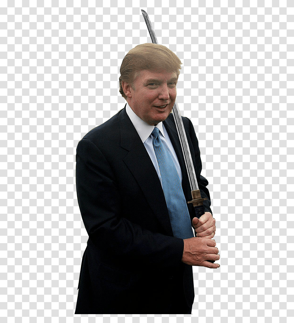 Trump With Samurai Sword, Tie, Accessories, Accessory, Suit Transparent Png
