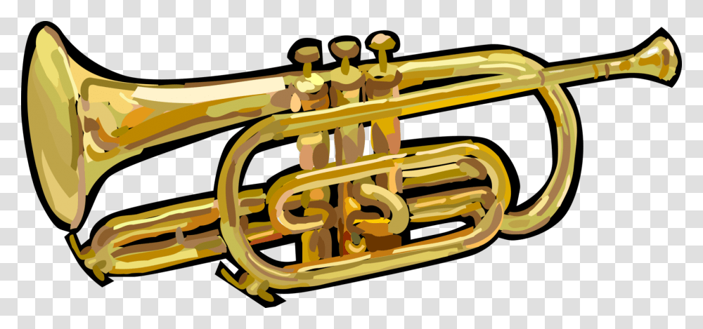Trumpet Clip Art Trumpet, Horn, Brass Section, Musical Instrument, Cornet Transparent Png