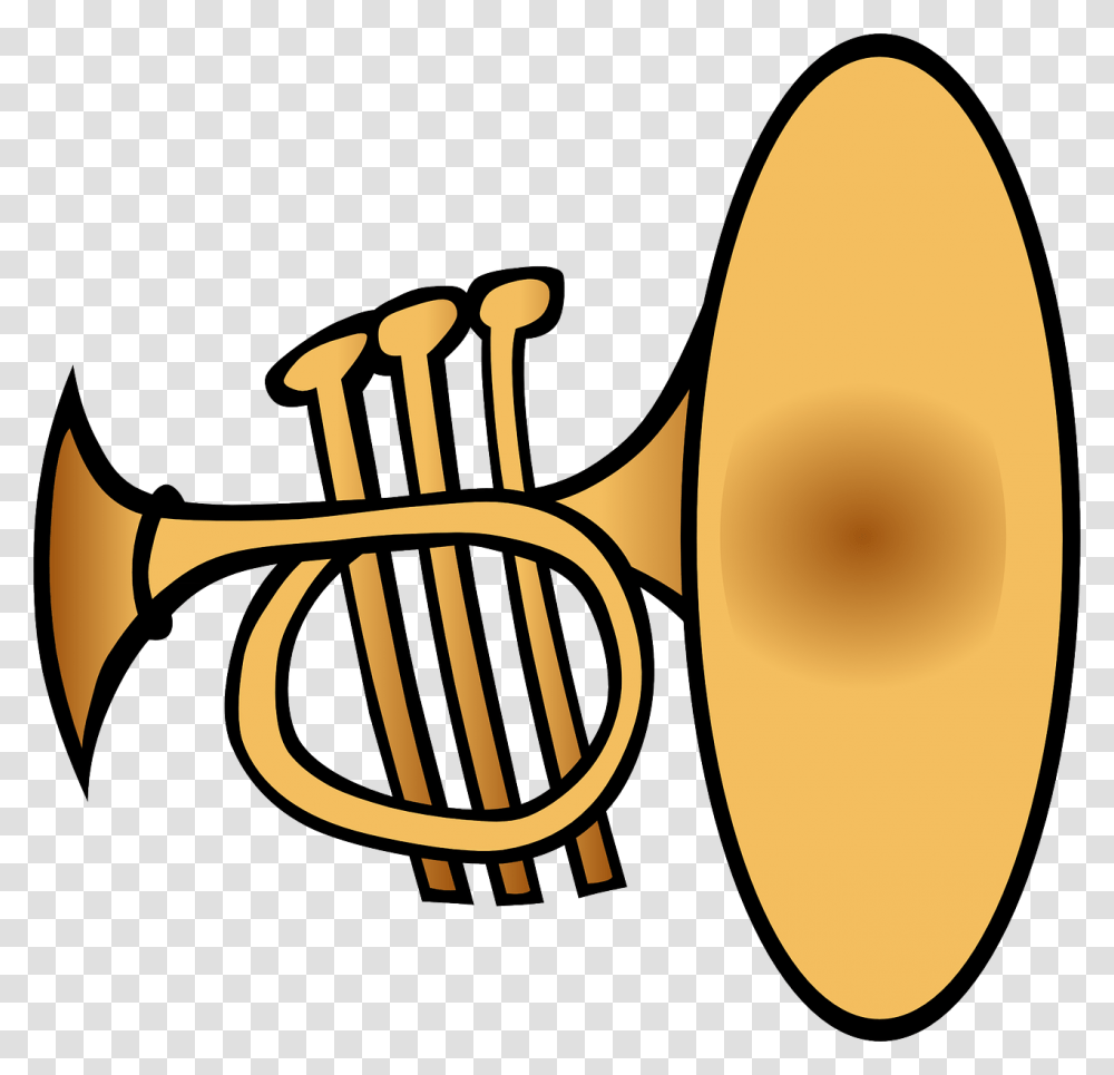 Trumpet Clipart, Musical Instrument, Horn, Brass Section, Cornet Transparent Png